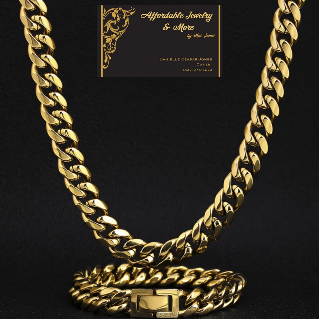 Men’s Cuban Link Necklace or Bracelet